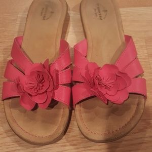 Pink flower sandals